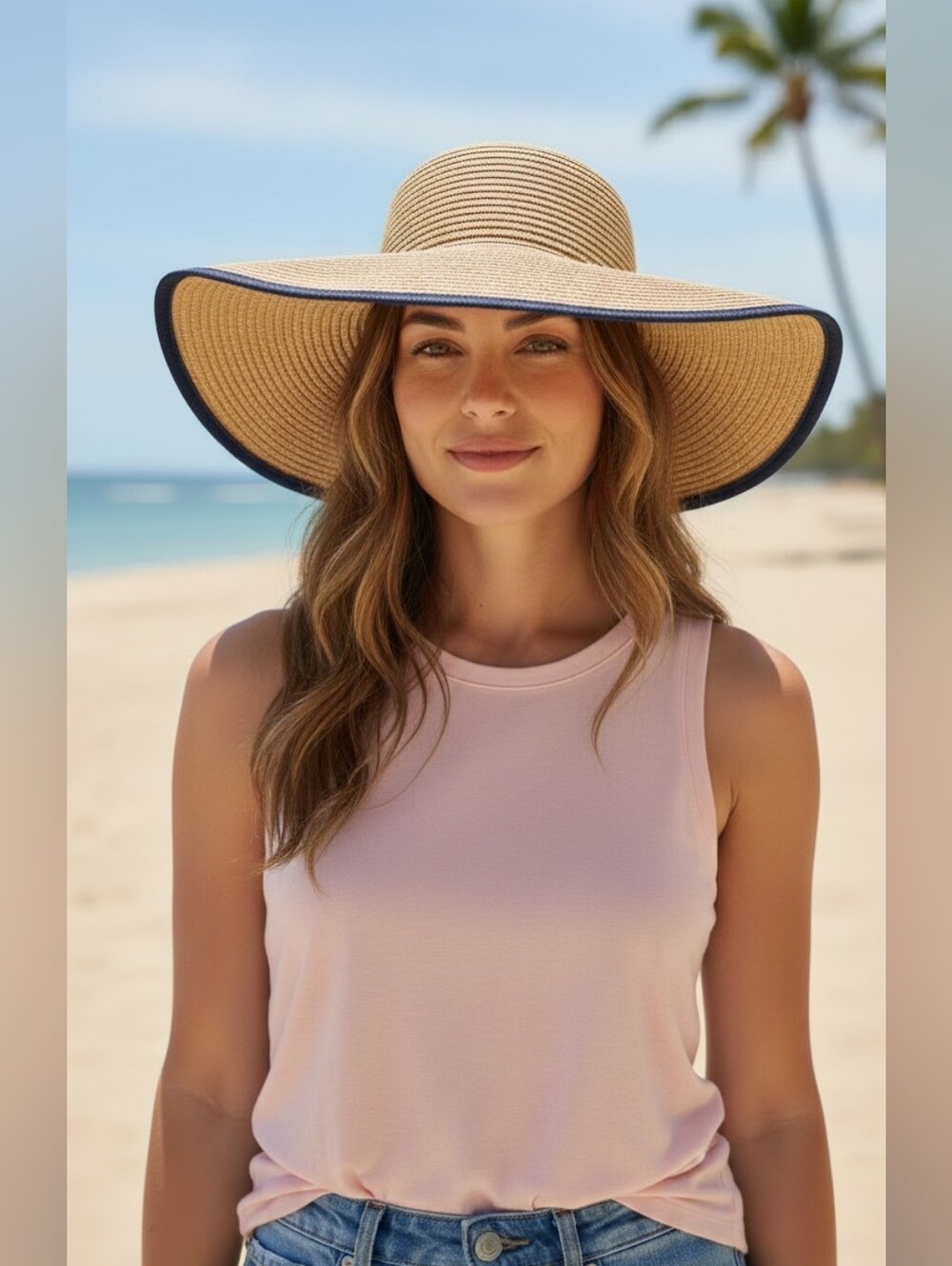 Elegant Sun Hat 100% Paper Straw OSFA